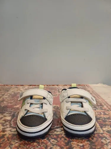 Tênis baby Klin novo masculino, branco e azul marinho, tam.3.