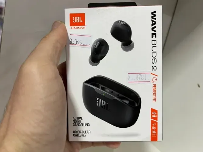 Fone De Ouvido Bluetooth Sem Fio Wave Buds 2 JBL JBLWBUDS2BLK Preto - Loja Coimbra