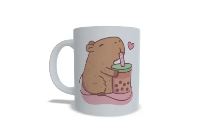 caneca porcelana capivara