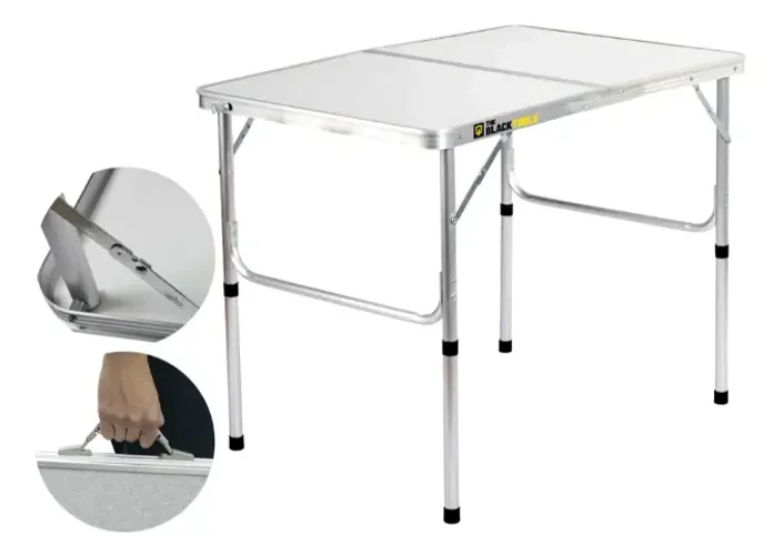 Mesa Dobrável 90x60cm Alumínio Vira Maleta com Alça