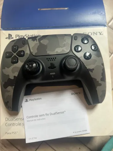 Controle Dualsense Ps5 Camuflado Joystick Sem Fio Sony Gray Camuflado