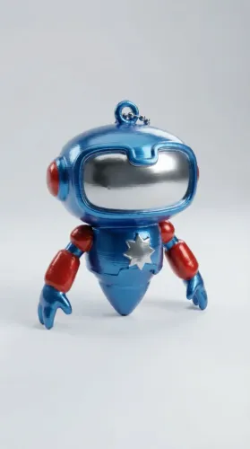 Chaveiro de Mochila Robô Espacial 3D