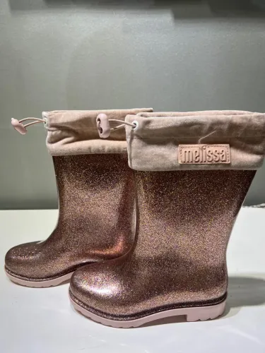 Galocha Bota Infantil Melissa Glitter Rosa TAM 29