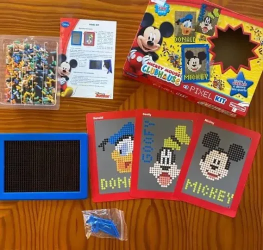 Brinquedo Infantil - Brinquedo de Montar Pixel - Mickey