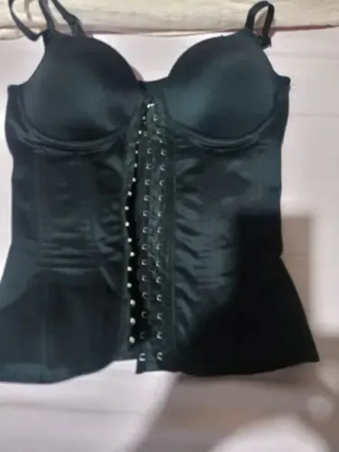 Cinta Modeladora Corselet Yoga - preta, 6 barbatanas, nova, nunca usada