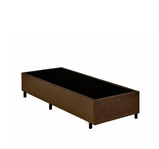Base Box Solteiro Blindada Marrom - Entrega Rápida!