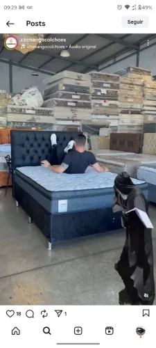 Cama box & colchão pocket