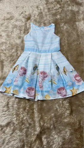 Vestido Festa Infantil Tema Mar