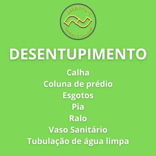 Desentupidora Desentope - Vasos, Ralos, Pias, Esgotos sem quebra quebra e sem sujeira