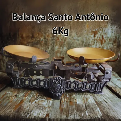 Balança Antiga SANTO ANTÔNIO - 6Kg - Colecionador
