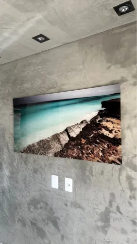 Quadro 80 x 120 - Rochas e mar do Caribe, Cuba 