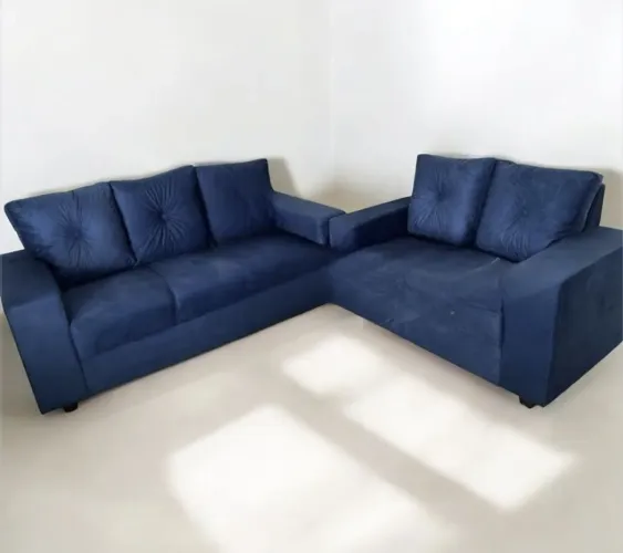 Sofá 2x3 lugares Azul - Novo