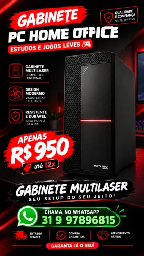 PC Novo na Caixa i5 3ª Geração + 8GB RAM + SSD 120GB + Kit Teclado e Mouse