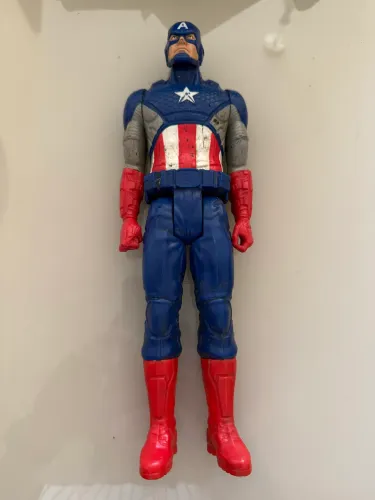 Boneco Capitão América Original Mattel 30cm