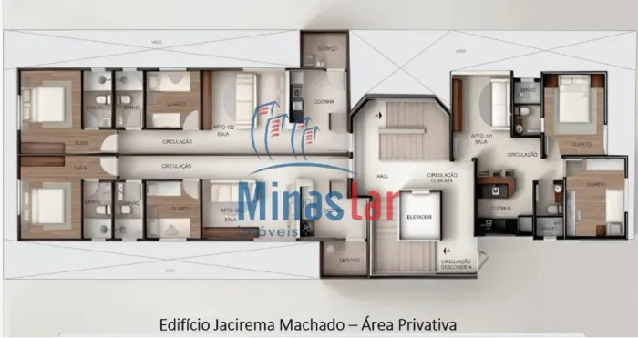 Apartamento em Horto com 53.14 m² , 2 quarto(s) , 1 suíte(s) , 1 vaga(s)