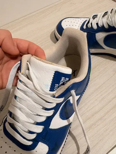 Tênis Estilo Nike Air Force x Louis Vuitton Azul - Tam. 40 BR - Excelente Estado