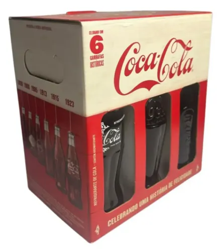 Coca Cola 6 Garrafas Retro Colecionador 100 Anos