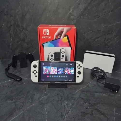 Nintendo Switch OLED Desbloqueado Completo 128GB Impecável