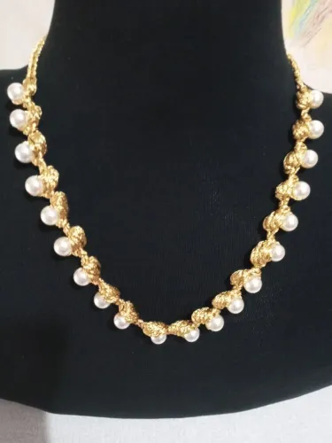 Colar de crocher artesanal luxo