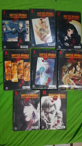 Mangá battle royale alguns lacrados coleção incompleto