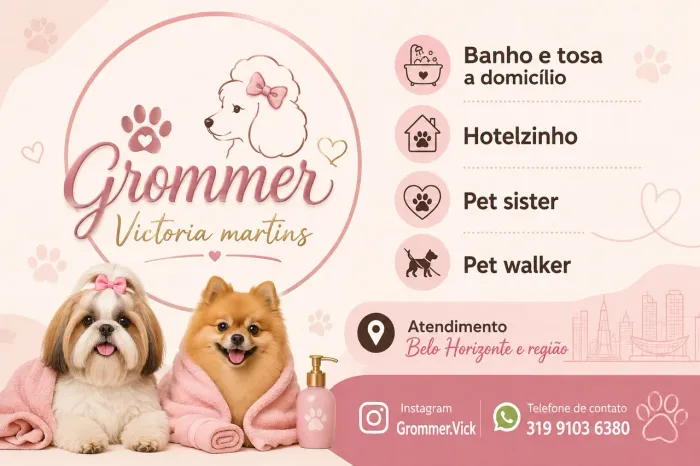 Hotelzinho e banho e tosa a domicílio 