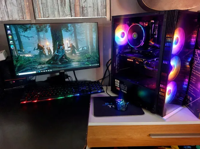 Pc Gamer i7, Ssd 512gb, Rx 580, 16gb, Ac cartão, Entrego, 3 MESES DE GARANTIA