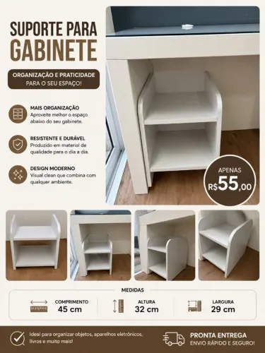 SUPORTE PARA GABINETE