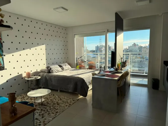 Apartamento mobiliado à venda no Studio Xavante, Centro - 44 m², 1 quarto, sacada com vist
