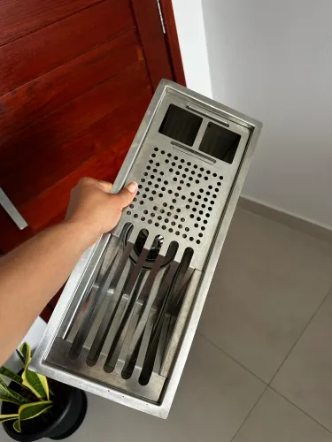 Escorredor/Calha Inox Slim 44x17cm - LudRio