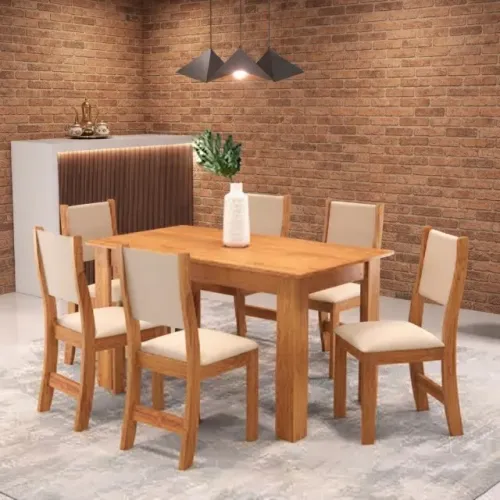 Mesa de Jantar Violeta com Cadeiras Sol Bronze .