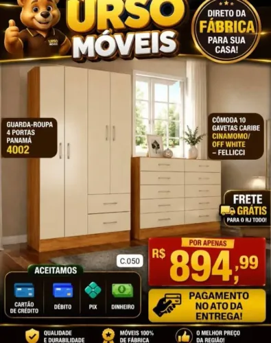 Guarda roupa + cômoda (Pague na entrega)