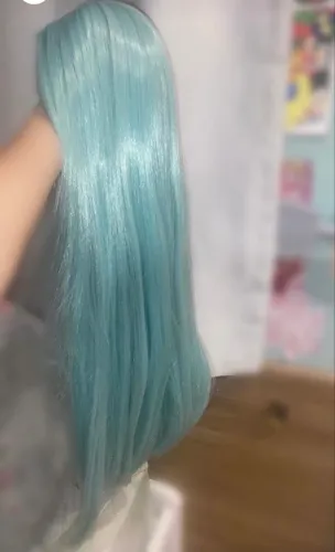 Peruca wig azul bebê