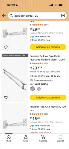 DOIS Puxadores para porta pivotante