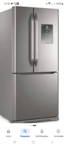 Geladeira inox 