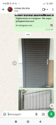 Porta de ferro e portão de grade