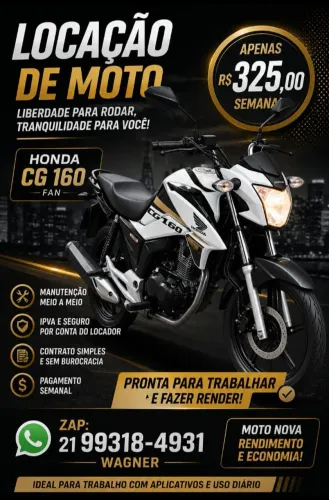 Honda CG FAN 160 para ALUGAR
