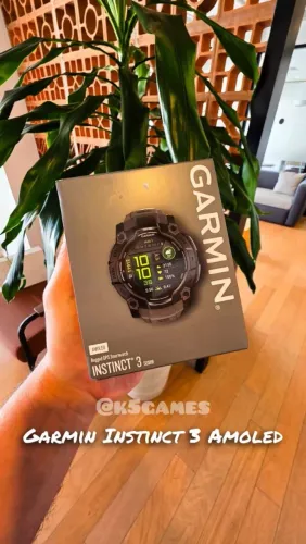 Garmin Instinct 3 50m Amoled Preto - Lacrado - RETIRE AGORA ABC SP