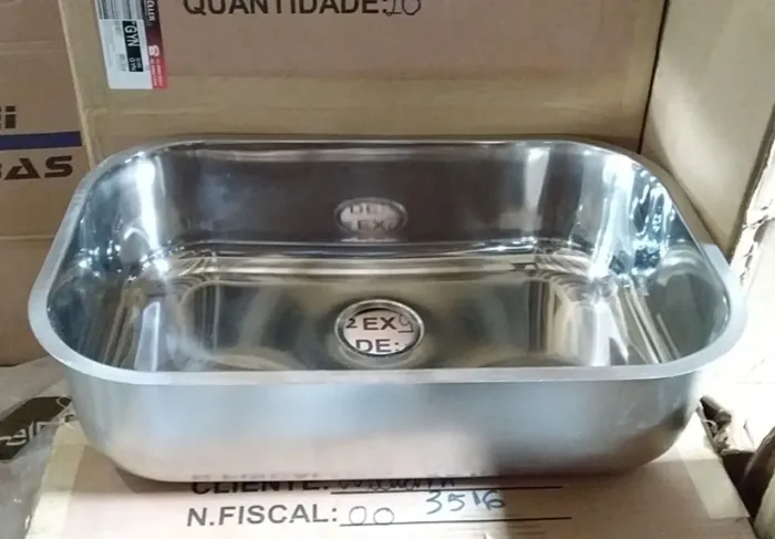 Cuba Inox N2 56 x 34 x 17cm Alto Brilho