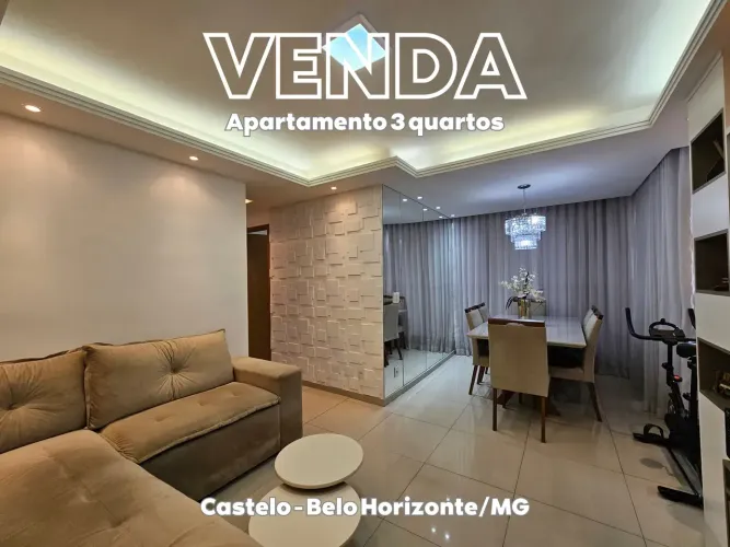 Apartamento de 2 quartos à venda no bairro Castelo - BH