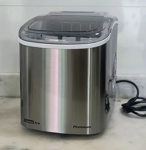 Máquina de Gelo Turbo Ice Premium Mondial 120W 12kg Cinza (127V) - Em Perfeito Estado 