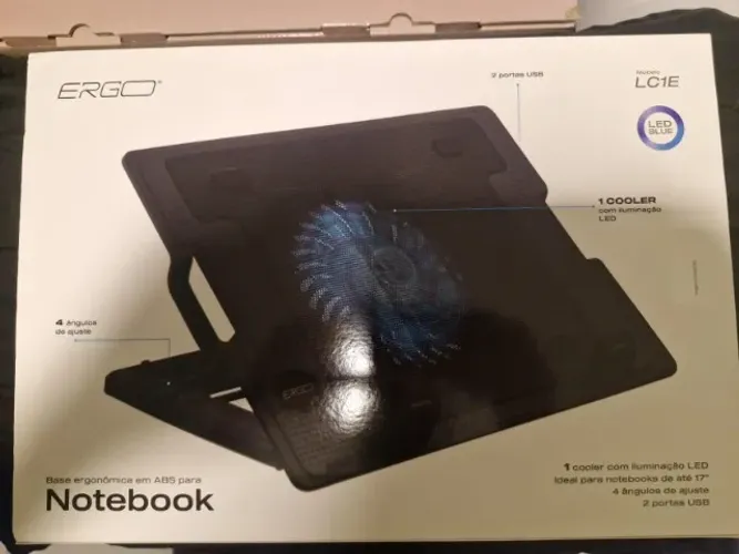 Suporte Notebook com cooler e led.