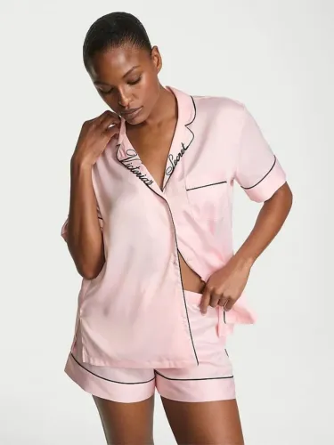 Pijama VICTORIA'S SECRET - Angel Pink com bordado de colarinho tamanho P