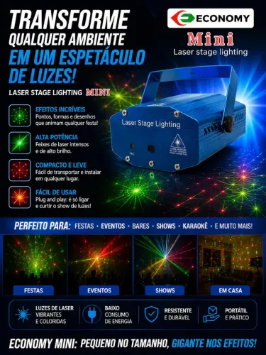 Mini Laser Iluminação Stage Lighting - oneal