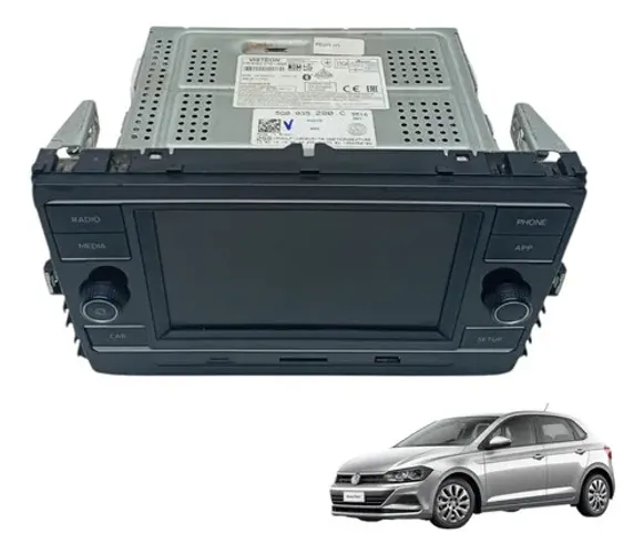 Central Multimidia Vw Polo Virtus Nivus T-cross 2018 2022 Preto
