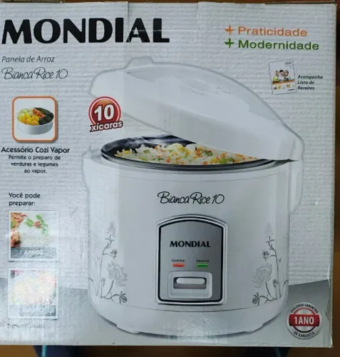 PANELA ELÉTRICA DE ARROZ MONDIAL BIANCA RICE 10 - 10 XÍCARAS