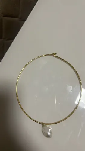 Colar lindo em aro dourado de pérola da Maria Lua NOVO? 39,90