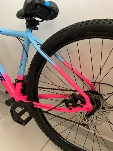 Bicicleta Absolute Aro 29 Feminina Azul/Rosa - NOVA, SEM USO