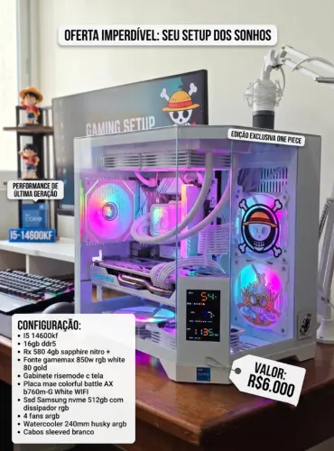Pc Gamer I5 14600Kf Rx 580 4GB 16gb DDR5