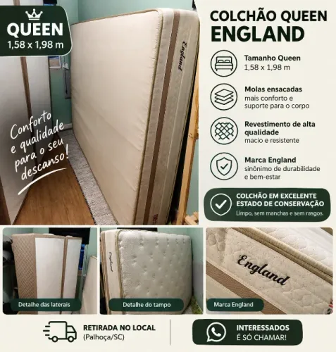 Cama box colchão queen