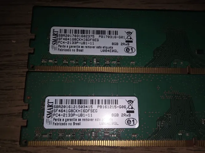 Kit Memória RAM Smart 16GB (2x8GB) DDR4 2133MHz - Para Pc Desktop Pc gamer